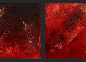 Night Quary 1 and 2 – mixed media – oil on panel, 2x 24” x 24”